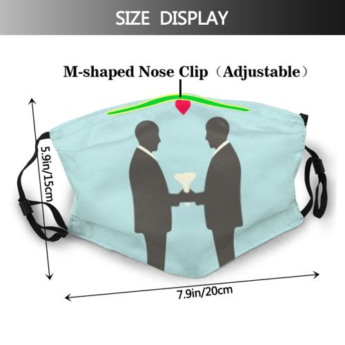 yanfind Isolated Romance Happiness Same Young Together Relationship Cute Groom Event Relation Suit Dust Washable Reusable Filter and Reusable Mouth Warm Windproof Cotton Face