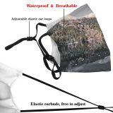 yanfind Ice Glacier Lake Daylight Hike Mountain Climb Frozen Conifer High Mountains Peak Dust Washable Reusable Filter and Reusable Mouth Warm Windproof Cotton Face