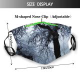yanfind Winter Natural Atmospheric Woody Sky Branch Tree Trees Plant Snow Dust Washable Reusable Filter and Reusable Mouth Warm Windproof Cotton Face