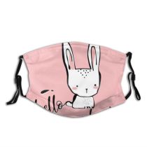 yanfind Cute Rabbit Baby Design Beautiful Sweet Art Bunny Decoration Happy Funny Cartoon Dust Washable Reusable Filter and Reusable Mouth Warm Windproof Cotton Face