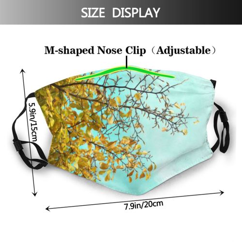 yanfind Spring Sky Buds Woody Leaves Branch Plant Branch Bud Flower Leaf Leaf Dust Washable Reusable Filter and Reusable Mouth Warm Windproof Cotton Face