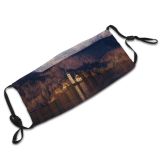 yanfind Lake Exterior Pine Pilgrimage Greenery Maria Evergreen Island Scenery Mountains Slovenia Beautiful Dust Washable Reusable Filter and Reusable Mouth Warm Windproof Cotton Face