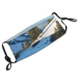 yanfind Idaho Tree Wilderness Tree Snow Deer Scenery Doe Comp Mountains Scenic Mountainous Dust Washable Reusable Filter and Reusable Mouth Warm Windproof Cotton Face