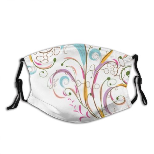 yanfind  Spring Flower Decor Postcard Shower Date Blooming Drawn Mothers Romantic Kids Dust Washable Reusable Filter and Reusable Mouth Warm Windproof Cotton Face