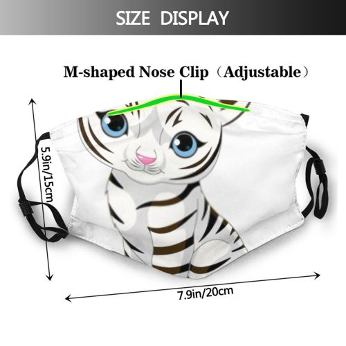 yanfind Free Clipart Little Cat Picture Cute Striped Smiling Zodiac Telling Fortune Chinese Dust Washable Reusable Filter and Reusable Mouth Warm Windproof Cotton Face