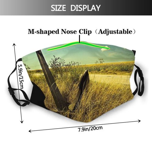 yanfind Bulgaria Urban Grass Scene Non Sky Tranquil Outdoors Road Vessel Country Anchor Dust Washable Reusable Filter and Reusable Mouth Warm Windproof Cotton Face