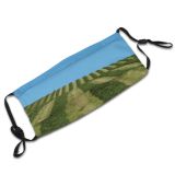 yanfind Grassland Meddow Field Sky Crop Plant Sky Lot Tree Agriculture Hay Field Dust Washable Reusable Filter and Reusable Mouth Warm Windproof Cotton Face