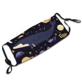 yanfind Abstract Isolated Adventure Moon Childish Cute Fantasy Cosmic Comet Humpback Nursery Kid Dust Washable Reusable Filter and Reusable Mouth Warm Windproof Cotton Face