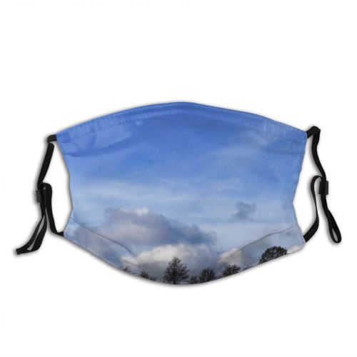 yanfind Field Sky Field Natural Atmospheric Sun Autumn Cloud Landscape Sky Clouds Tree Dust Washable Reusable Filter and Reusable Mouth Warm Windproof Cotton Face