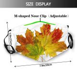 yanfind Maple Autumn Woody Leaves Maple Plant Fall Decoration Plane Flower Flowering Leaf Dust Washable Reusable Filter and Reusable Mouth Warm Windproof Cotton Face