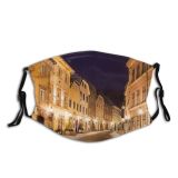 yanfind Capital Downtown Cities Ljubljana District Night Snow City Place Architecture Diminishing Exterior Dust Washable Reusable Filter and Reusable Mouth Warm Windproof Cotton Face
