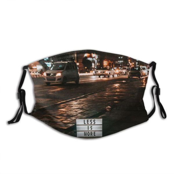 yanfind Lamps Transportation Pavement Downtown Evening Night Road Roadway Headlamps Highway System Automobiles Dust Washable Reusable Filter and Reusable Mouth Warm Windproof Cotton Face