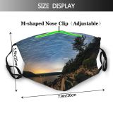 yanfind Lake Sunset Reflections Evening Exposure Night Clouds Trees Outdoors Sky Dusk Rocks Dust Washable Reusable Filter and Reusable Mouth Warm Windproof Cotton Face