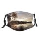 yanfind Sky Lake Morning Natural Autumn Cloud Landscape Sky Fall Reflection Clouds Tree Dust Washable Reusable Filter and Reusable Mouth Warm Windproof Cotton Face