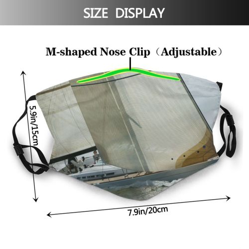 yanfind Vehicle Sail Boat Sea Ship Racing Watercraft Mast Sailboat Sailing Cruise Deck   Dust Washable Reusable Filter and Reusable Mouth Warm Windproof Cotton Face
