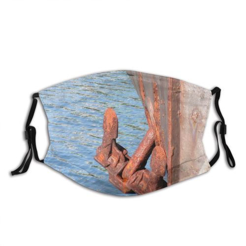 yanfind Leisure Vehicle Shipping Wood Boats Wharf Sea Harbours Harbour Anchor Supplies Rust Dust Washable Reusable Filter and Reusable Mouth Warm Windproof Cotton Face