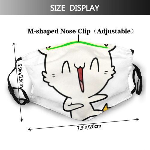 yanfind Free Artwork Christmas Cute Xmas Doodle Bear Quirky Art Retro Freehand Drawn Dust Washable Reusable Filter and Reusable Mouth Warm Windproof Cotton Face