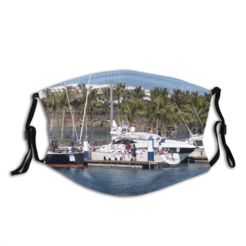 yanfind Marina Watercraft Harbor Marina Transportation Boats Waterway Sea Harbour Vehicle Boating Dock Dust Washable Reusable Filter and Reusable Mouth Warm Windproof Cotton Face