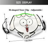 yanfind Free Artwork Dog Puppy Doodle Quirky Pet Art Retro Freehand Drawn Funny Dust Washable Reusable Filter and Reusable Mouth Warm Windproof Cotton Face