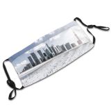 yanfind Ice Skyscraper Capital East Downtown Cities Communication District Snow Rippled City Modern Dust Washable Reusable Filter and Reusable Mouth Warm Windproof Cotton Face