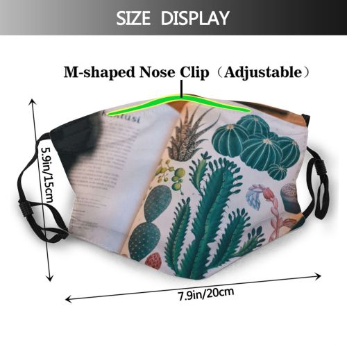 yanfind Lady Study Wooden Books Recreation Leisure Studying Read Research Pages Knowledge Information Dust Washable Reusable Filter and Reusable Mouth Warm Windproof Cotton Face