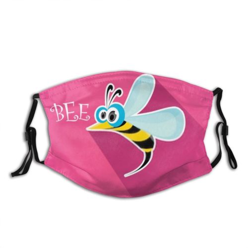 yanfind Abstract Stripes Butterfly Bee Smile Beetle Hive Cute Bumblebee Insect Trendy Honeycomb Dust Washable Reusable Filter and Reusable Mouth Warm Windproof Cotton Face