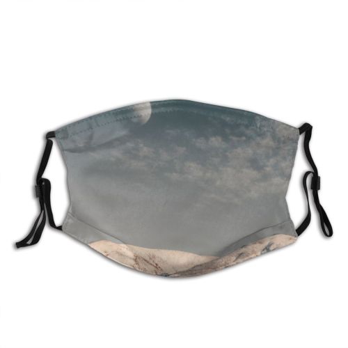 yanfind Iphone Free Snowcapped Covered High Mountains Winter Snow Sky Lunar Utah Landscape Dust Washable Reusable Filter and Reusable Mouth Warm Windproof Cotton Face