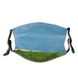 yanfind Flower Field Natural Albania Landscape Plant Wildflower Meadow Flower Grassland Landforms Shore Dust Washable Reusable Filter and Reusable Mouth Warm Windproof Cotton Face