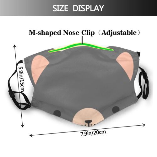 yanfind Fashion Kawaii Little Cat Kitty Comic Cute Cartoons Kid Doodle Baby Design Dust Washable Reusable Filter and Reusable Mouth Warm Windproof Cotton Face