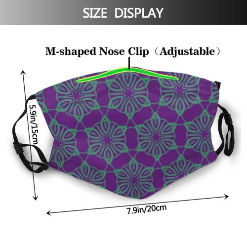 yanfind Abstract Romance Decor Form Cute Arabic Seamless Colorful Ornamental Wedding Summer Vintage Dust Washable Reusable Filter and Reusable Mouth Warm Windproof Cotton Face