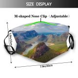 yanfind Idyllic Lake Daylight Hike Rock River Mountains Grass Valley Trees Outdoors Hill Dust Washable Reusable Filter and Reusable Mouth Warm Windproof Cotton Face