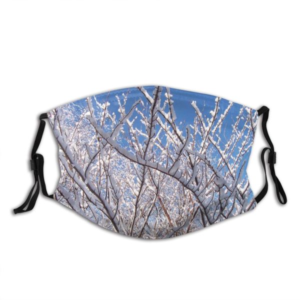 yanfind Plant Spring Twig Tree Branch Plant Frost Winter Freezing Daytime Woody Snow Dust Washable Reusable Filter and Reusable Mouth Warm Windproof Cotton Face