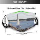 yanfind Yachting Venice Vehicle Port Fisherman Sail Harbour Lagoon Watercraft Sailboat Boats Sailing Dust Washable Reusable Filter and Reusable Mouth Warm Windproof Cotton Face