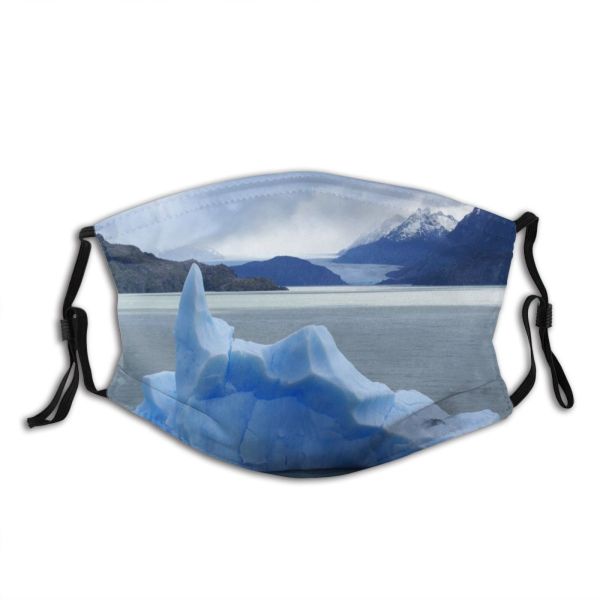 yanfind Winter Glaciar Natural Cap Polar Argentina Ice Ice Iceberg Glacial Lake Landform Dust Washable Reusable Filter and Reusable Mouth Warm Windproof Cotton Face