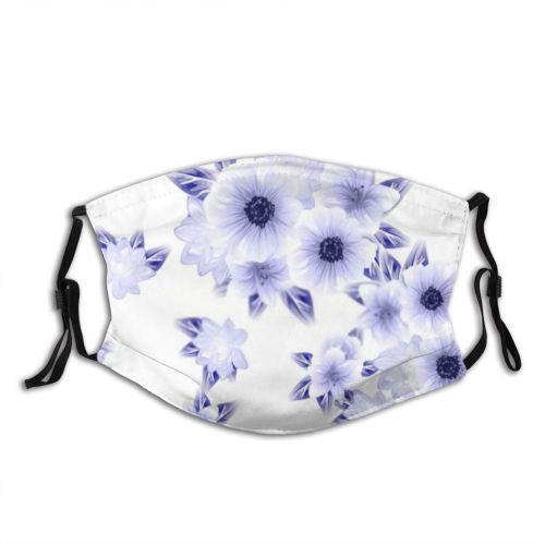 yanfind  Spring Feminine Flower Vintage Flora Plant Repeat Bloom Ornament Floral Seamless Dust Washable Reusable Filter and Reusable Mouth Warm Windproof Cotton Face