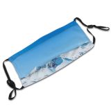 yanfind Ice Glacier Daylight Frost Frosty Mountain Snowy Ski Daytime Frozen Scenery Capped Dust Washable Reusable Filter and Reusable Mouth Warm Windproof Cotton Face