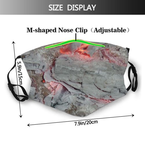 yanfind Strike Night Ignite Hot Grey Haz Safety Flammable Smoking Fire Geological Calm Dust Washable Reusable Filter and Reusable Mouth Warm Windproof Cotton Face