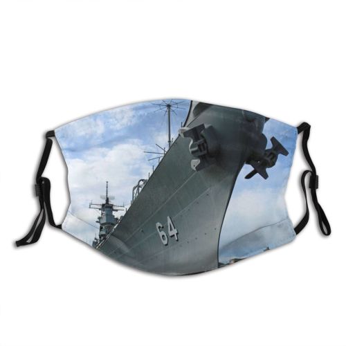 yanfind Landing Vehicle Ship Norfolk Carrier Ship Cruiser Dock Heavy Virginia Warship Aircraft Dust Washable Reusable Filter and Reusable Mouth Warm Windproof Cotton Face