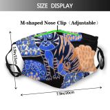 yanfind Abstract Fashion Artwork Cat Seamless Trendy Memphis Wildlife Leopard Summer Palm Design Dust Washable Reusable Filter and Reusable Mouth Warm Windproof Cotton Face