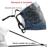 yanfind Winter Watercourse Landscape Sky Tree Ice Winter Natural Atmospheric Freezing Snow Snow Dust Washable Reusable Filter and Reusable Mouth Warm Windproof Cotton Face