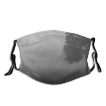 yanfind Foggy Morning Morning Haze Tree Tree Fog Misty Fog Early Sunrise Atmosphere Dust Washable Reusable Filter and Reusable Mouth Warm Windproof Cotton Face