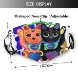 yanfind Isolated Prosperity Smile Asian Japanese Stylized Cat Kitty Cute Wealth Luck Maneki Dust Washable Reusable Filter and Reusable Mouth Warm Windproof Cotton Face