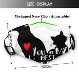 yanfind Handdrawn Cat Cute Clinic Best Vet Font Dog Inspiration Friend Quote Pet Dust Washable Reusable Filter and Reusable Mouth Warm Windproof Cotton Face