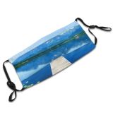 yanfind Jetty Lake Scenic Pier River Outdoors Mountains Leisure Dust Washable Reusable Filter and Reusable Mouth Warm Windproof Cotton Face
