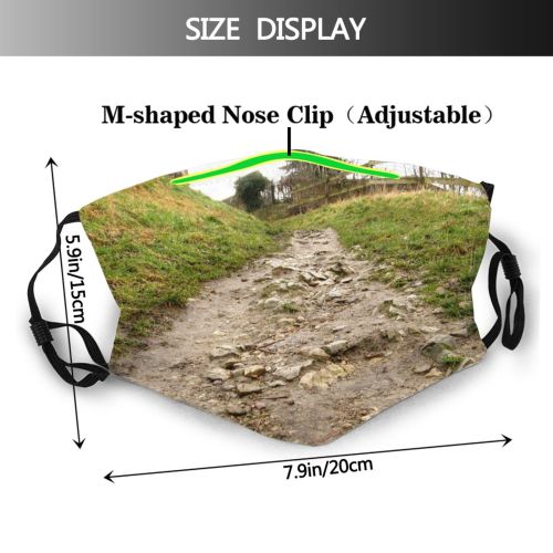 yanfind Winter Trail Terra Greenery Ground Thoroughfare Earth Geological Plant Soil Community Road Dust Washable Reusable Filter and Reusable Mouth Warm Windproof Cotton Face