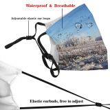 yanfind Winter Cloud Landscape Sky Tree Ice Ice Field Frost Winter Natural Freezing Dust Washable Reusable Filter and Reusable Mouth Warm Windproof Cotton Face