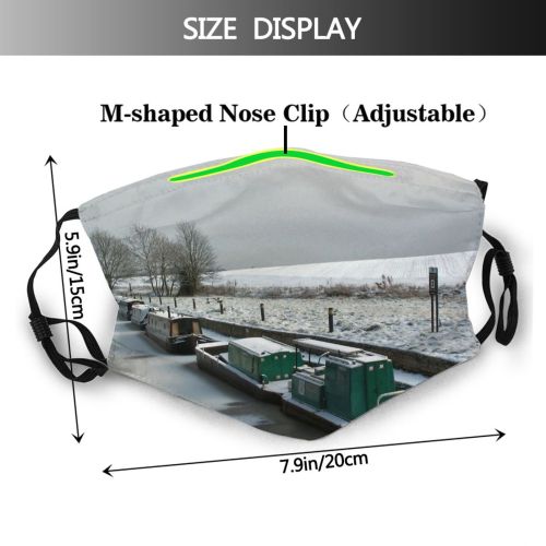 yanfind Winter Transportation Waterway Frost Vehicle Ice Transport Winter Boat Freezing Mode Snow Dust Washable Reusable Filter and Reusable Mouth Warm Windproof Cotton Face