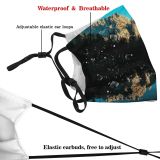 yanfind Lake Calm Mountain Mountains Peak Outdoors Trees Sky Clear Placid Waters Reflection Dust Washable Reusable Filter and Reusable Mouth Warm Windproof Cotton Face