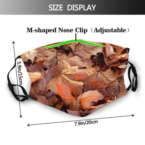 yanfind Winter Maple United Contrast Sun Autumn Leaves Fall Plant Lighting Light Dust Washable Reusable Filter and Reusable Mouth Warm Windproof Cotton Face