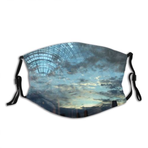 yanfind Morning Winter Area York NYC City Cloud Sunset Sky Window Metropolitan Garden Dust Washable Reusable Filter and Reusable Mouth Warm Windproof Cotton Face